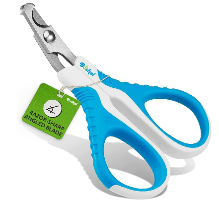 Cat Nail Clipper - Razor-Sharp & Angled Cat Clippers for Nails with Comfy Grip Handles. Lightweight & Safe Grooming Solution - Ideal for Smaller Pets