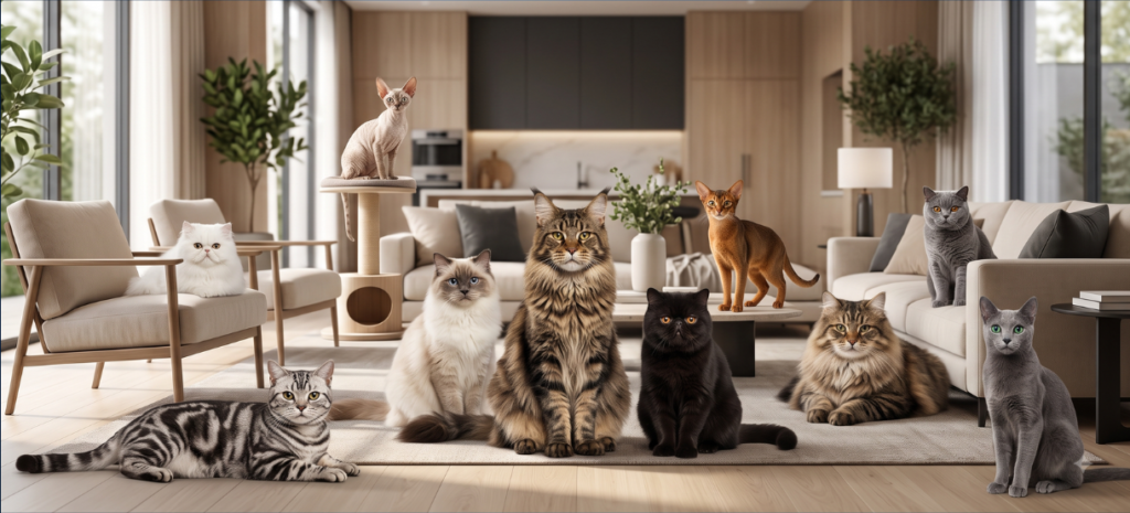 Most popular cat breeds in the