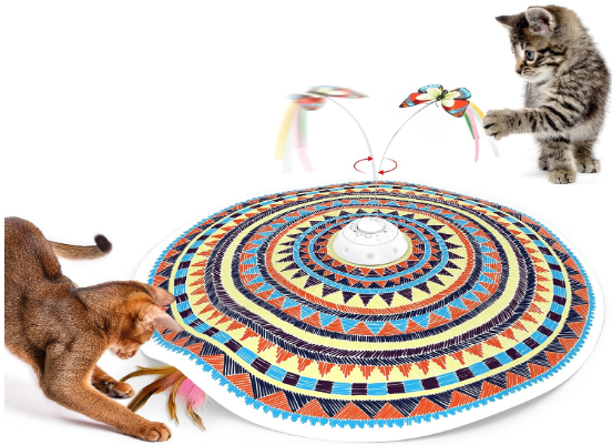 Potaroma Cat Toys Chargeable, 3in1 Hide and Seek, Interactive Fun