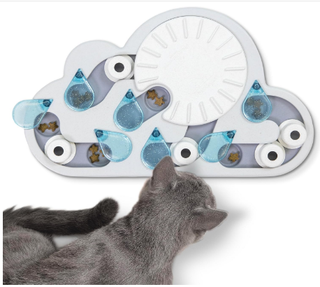 Nina Ottosson Rainy Catstages Nina Ottosson Rainy Day Puzzle & Play Cat Toy Treat Puzzle, 14" | Level 3 Advanced, 19 Hidden Treat Cups, Problem Solving, Interactive Enrichment, Slow Feeder, Indoor Cats & Kittens