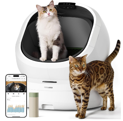 PETLIBRO Luma Smart Litter Box PETLIBRO Automatic Litter Box with AI-Camera Waste Analysis, Auto Odor-Control Self Cleaning Litter Box, Large Open-Top Luma Smart Litterbox with Multi-Cats Recognition, Usage Tracking, Safety Sensors