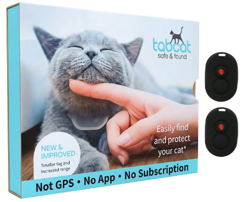 Tabcat V2 Cat & Kitten Tracker - More Accurate Than GPS - No Monthly Fee or Subscription - Includes 2 Homing Tags - Up to 150m Range - Small & Lightweight Tags Perfect to Find Indoor & Outdoor Cats
