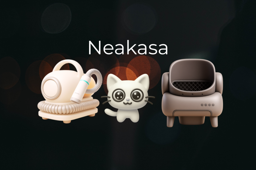 Neakasa M1 Plus litter box and pet grooming vacuum in a modern cat-friendly home