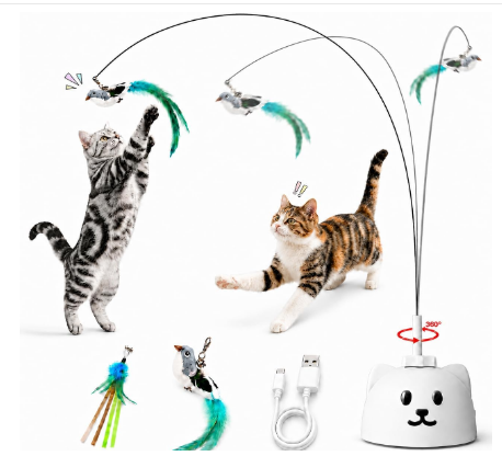 Smart interactive automated cat toy for play aggression