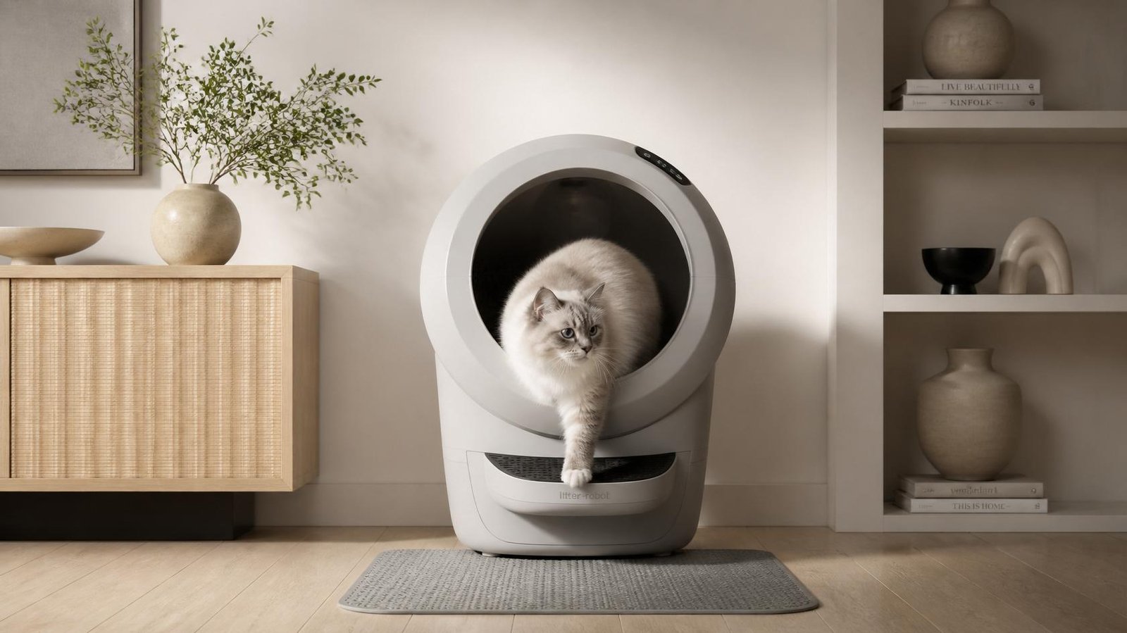 Litter-Robot 4 is the newest evolution of the highest-rated WiFi-enabled, automatic, self-cleaning litter box for cats. Never scoop cat litter again while giving your kitty a clean bed of litter for each use. Whisker, formerly known as AutoPets, is the maker of Litter-Robot, Feeder-Robot, and Litterbox.com. At Whisker, we believe pet parenthood can always get better. As the leading innovator in pet tech and refined pet accessories, we work tirelessly to solve problems and deliver smarter insights for pet parents while enriching the lives of pets. Whether it's a self-cleaning litter box that automates scooping, an automatic feeder that helps pets develop healthier eating habits, or a modern cat tree that delights both humans and felines, we strive to deliver better solutions for consumers, transforming pet care along the way. And we don't rest once we've created the best – we exist to make life for pets and pet parents endlessly better.