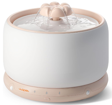 WOPET Wireless Cat Water Fountain, Cordless Ceramic Pet Water Fountain with 5000mAh Rechargeable Battery, 3L/101oz Premium Cat Water Dispenser for Cats & Small Dogs,Ultra Quiet & Triple Filtration