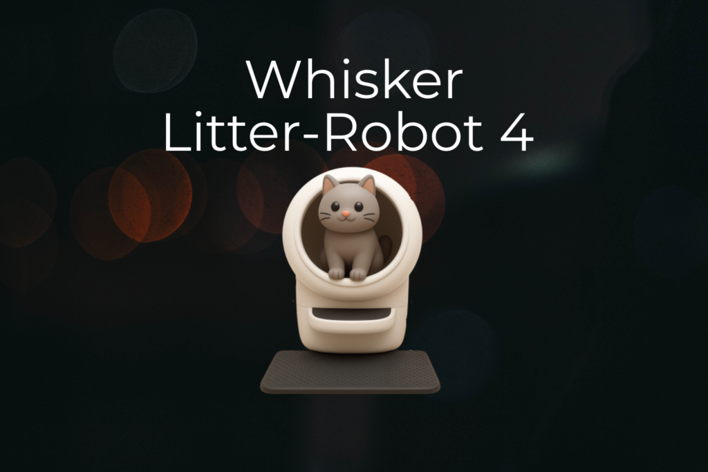 White Litter-Robot 4 automatic litter box in a modern home