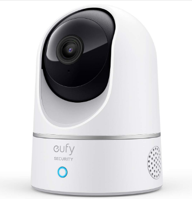 eufy Security Indoor Cam E220, Dog/Pet Camera, Pan and Tilt 2K Wi-Fi Plug-in, AI Tracking and Alerts, Night Vision, HomeBase 3/Mini/Prof S1 Compatible, Voice